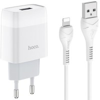 Сетевое зарядное устройство Hoco C72A 1USB 2.1A lightning
