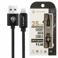 USB кабель Lenyes LC825 Lightning 0.25m (черный) USB кабель Lenyes LC825 Lightning 0.25m (черный)