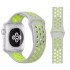 РЕМЕШОК СИЛИКОНОВЫЙ ДЛЯ APPLE WATCH 38/40mm и 42/44 mm ( серый с желтым)