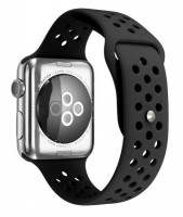 Ремешок силиконовый для Apple Watch 38/40мм (черный)