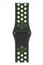 РЕМЕШОК СИЛИКОНОВЫЙ ДЛЯ APPLE WATCH 38/40mm и 42/44 mm ( черный с зеленым)