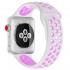 РЕМЕШОК СИЛИКОНОВЫЙ ДЛЯ APPLE WATCH 38/40mm и 42/44 mm(белый с розовым)