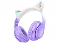 Беспроводные наушники Hoco W42 Cat Ear (фиолетовы) Беспроводные наушники Hoco W42 Cat Ear (фиолетовы)