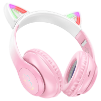 Беспроводные наушники Hoco W42 Cat Ear (розовый) Беспроводные наушники Hoco W42 Cat Ear (розовый)