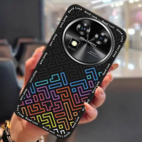 Чехол с принтом для Oukitel C37 (тетрис)