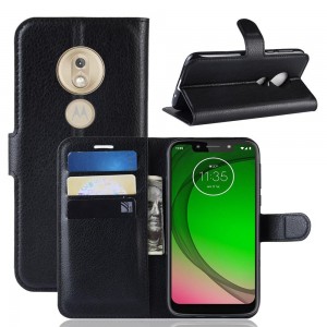 Чехол-книжка для Motorola Moto G7 Power (черный)