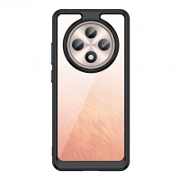 Чехол Fundas Coque Shell Oppo Reno 12 F (прозрачный с чёрным)