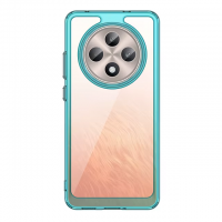 Чехол Fundas Coque Shell Oppo Reno 12 F (прозрачный с бирюзовым)