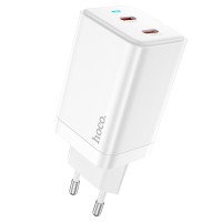 Сетевое зарядное устройство HOCO N23 PD45W (2Type-C) (белый)