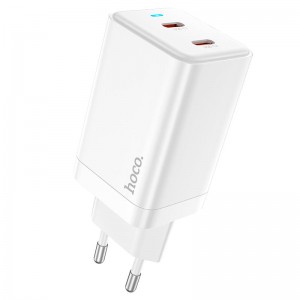 Сетевое зарядное устройство HOCO N23 PD45W (2Type-C) (белый)