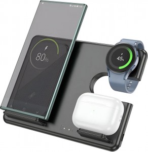 Зарядное устройство Hoco CQ2 Flash Folding 3‑in‑1 Wireless Charger