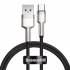 Кабель Baseus Cafule Metal Data Type-C 66W 480Мбит/с  0.25m