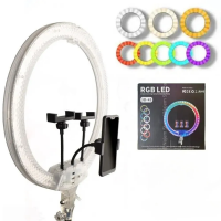 КОЛЬЦЕВАЯ ЛАМПА LED RGB 3D двухсторонняя 45 CM КОЛЬЦЕВАЯ ЛАМПА LED RGB 3D двухсторонняя 45 CM