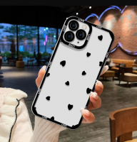Силиконовый прозрачный чехол с сердечками iPhone 14 Pro Max