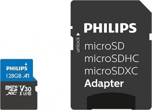 Карта памяти Philips Ultra Pro microSDXC 128GB + SD Adapter