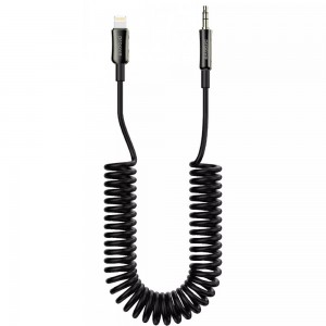 Кабель AUX Proove Steel Spring Lightning to 3.5 (1m)