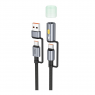 USB Hoco U138 USB/USB-C to USB-C/LED Light 1.2m