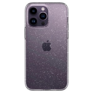 Силиконовый прозрачный чехол с блестками iPhone 14 Pro Max