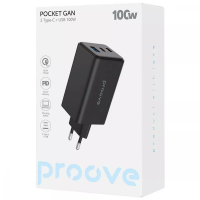 Сетевое Зарядное устройство Proove Pocket GaN Max 100W (2Type-C + USB) (чёрный)