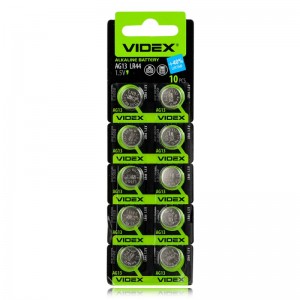 Батарейка VIDEX AG13 LR44 A76 1 ШТ