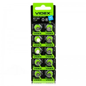Батарейка VIDEX AG3 LR41 1 ШТ